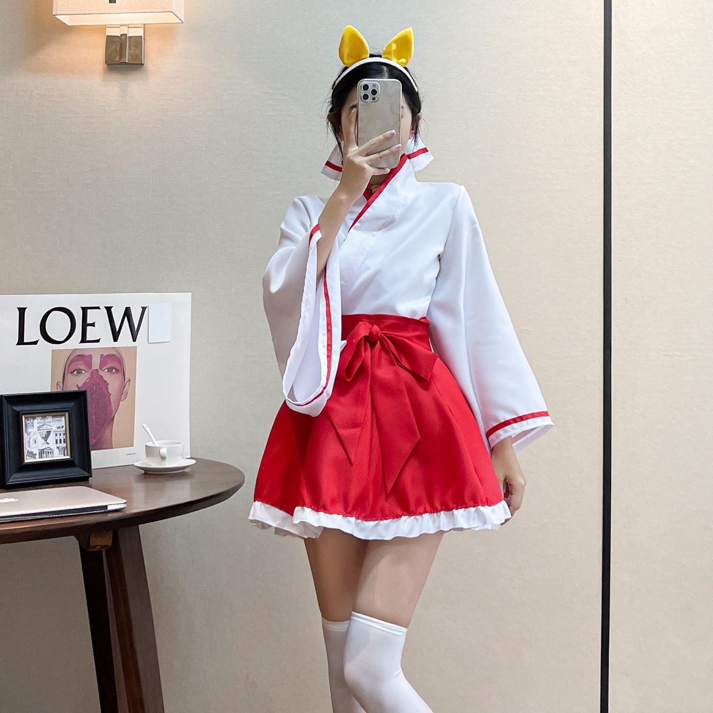 Inu Boku Secret Service Shirakiin Ririchiyo Kimono Maid Outfit Costume