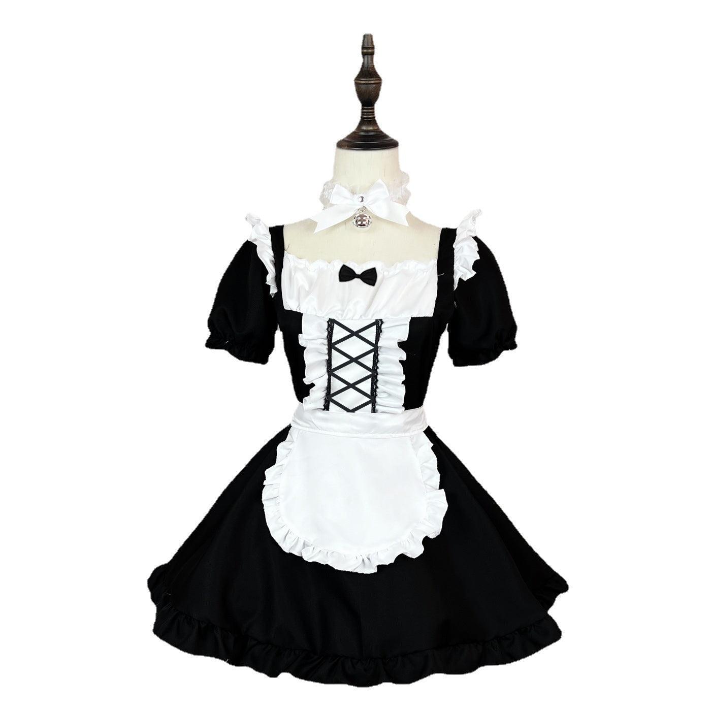 Black White Plus Size Maid Outfit Dress Cute Cosplay Costume