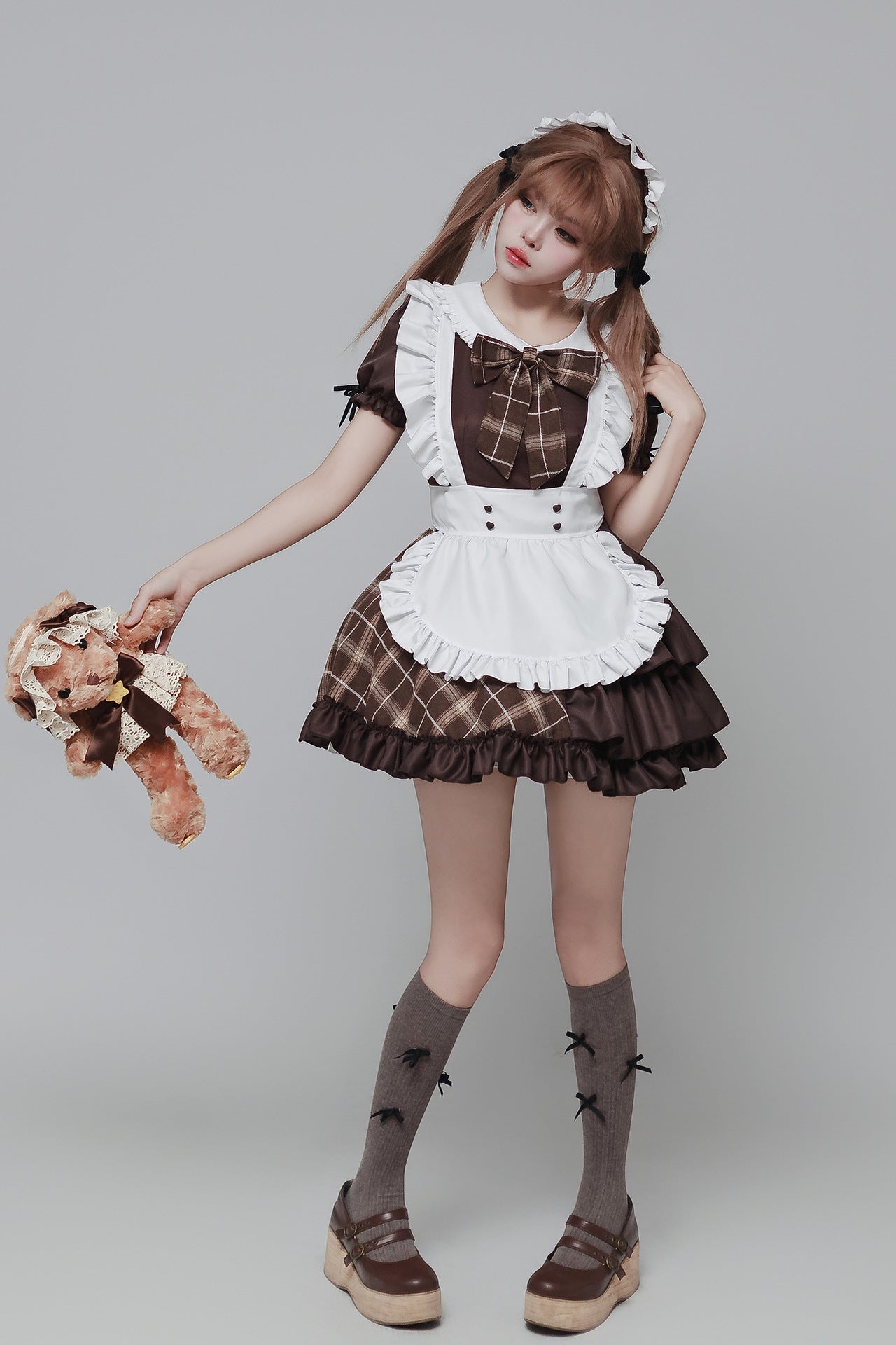 Detective Style Maid Outfit with Wrap Hat Plus Cosplay Costume