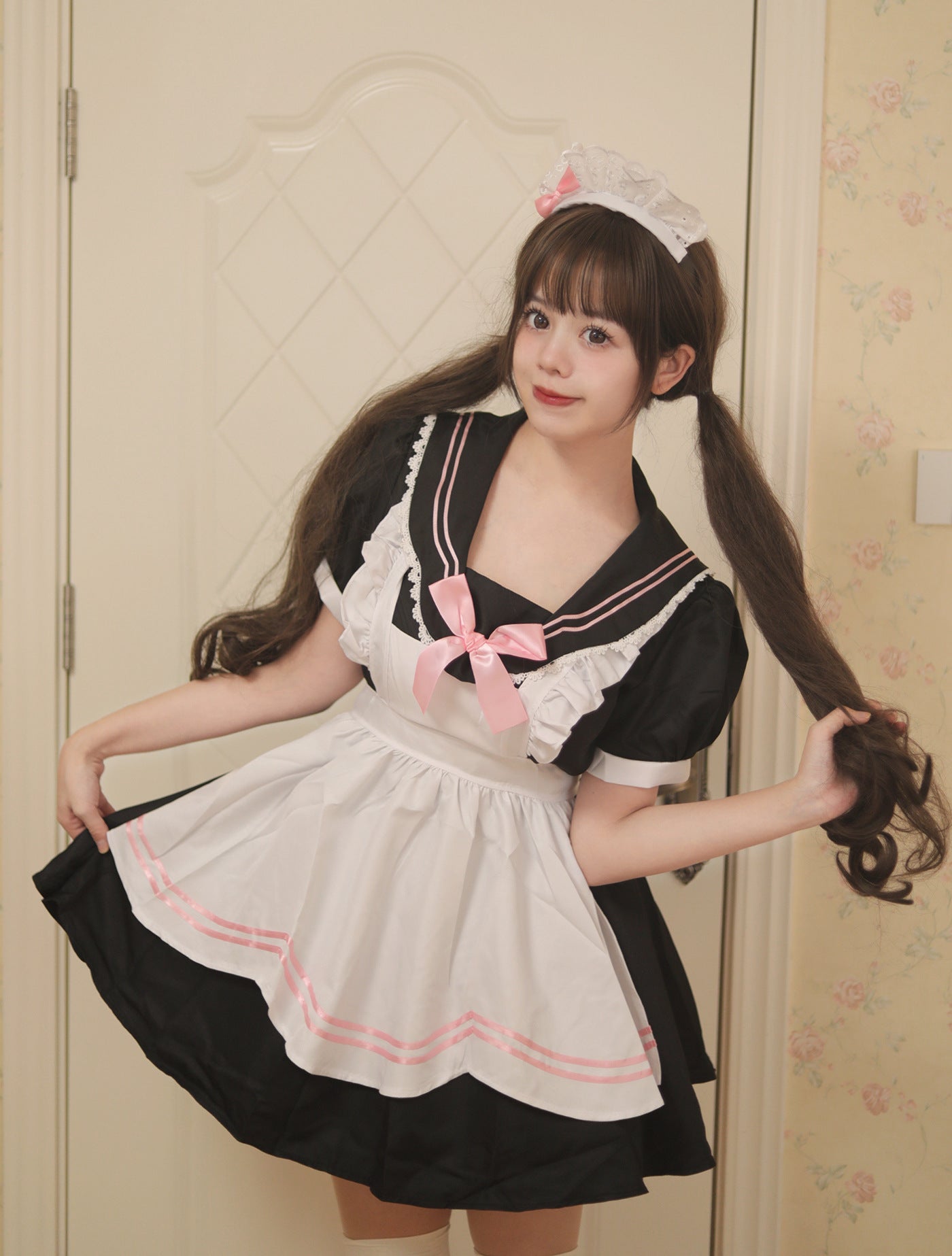High School JK Uniform Sailor Collar Maid Outfit Cosplay Costume