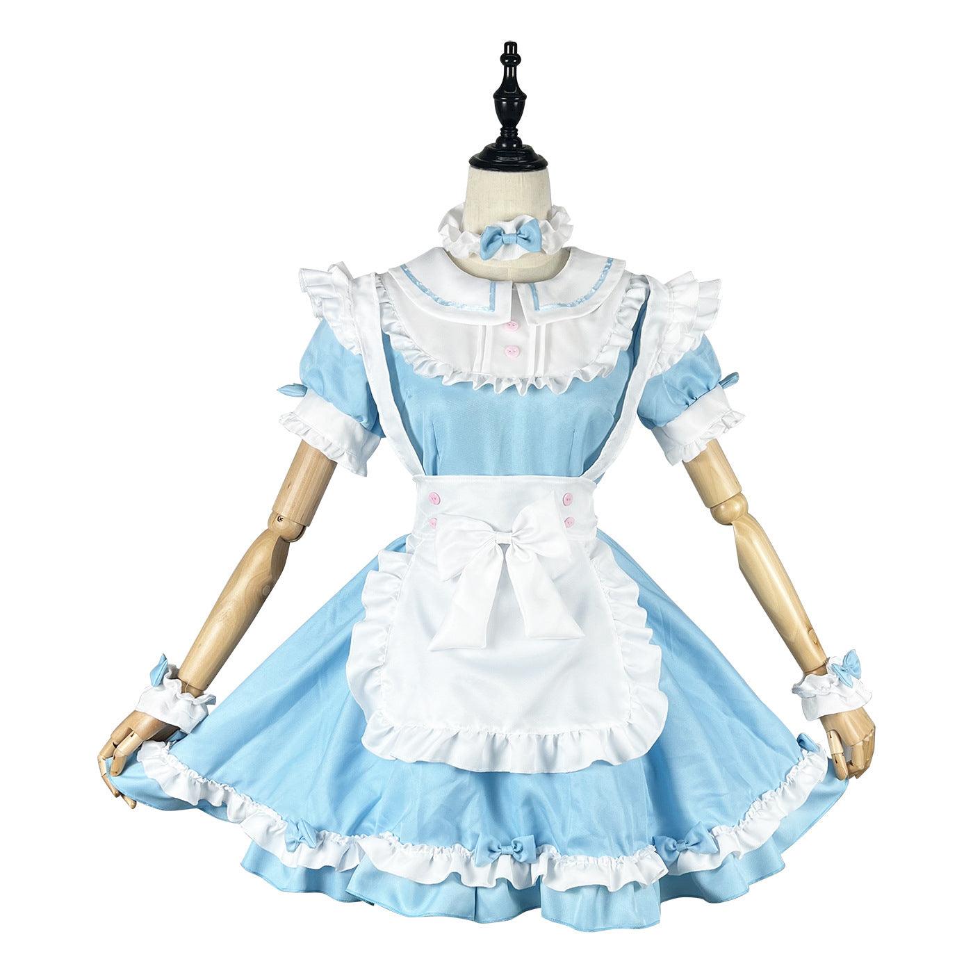 Light Blue Alice Maid Outfit Dress Fancy Plus Size Cosplay Costume