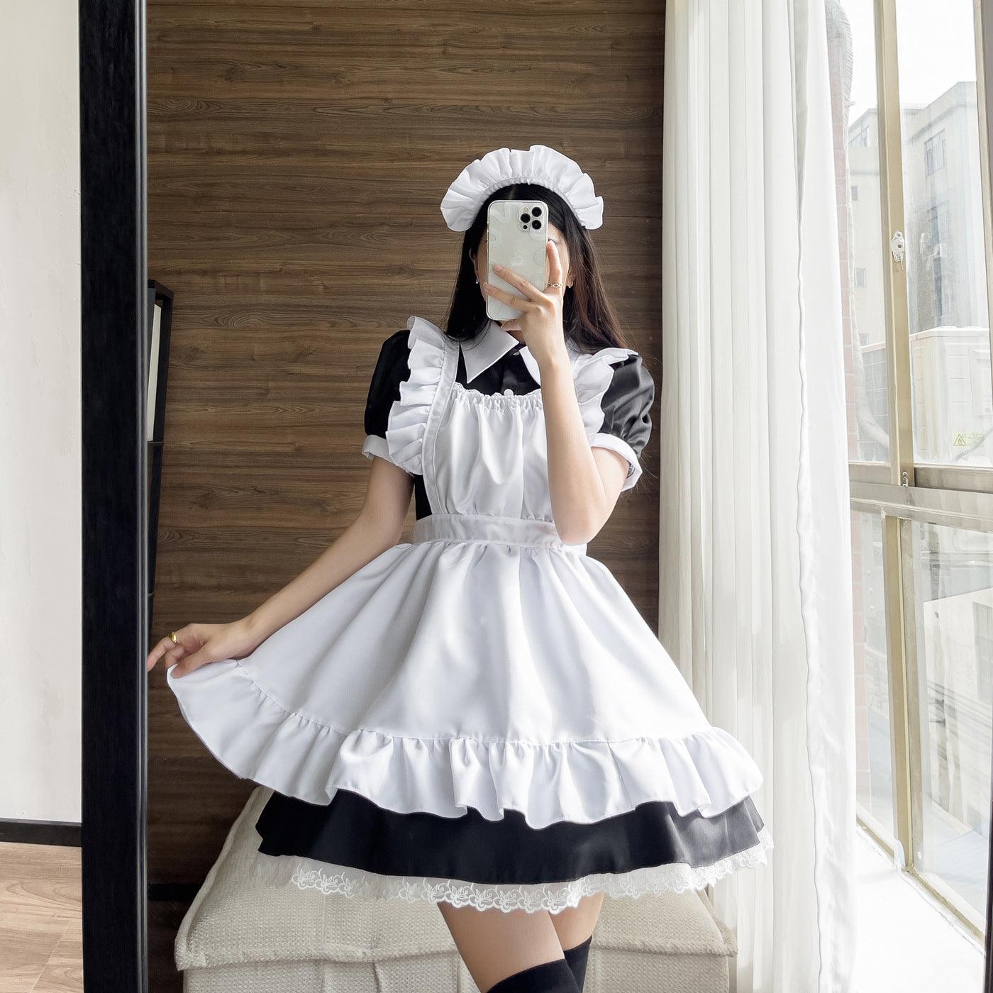 Coffee Waitress Plus Size Maid Outfit Dress Fancy Cosplay Costume