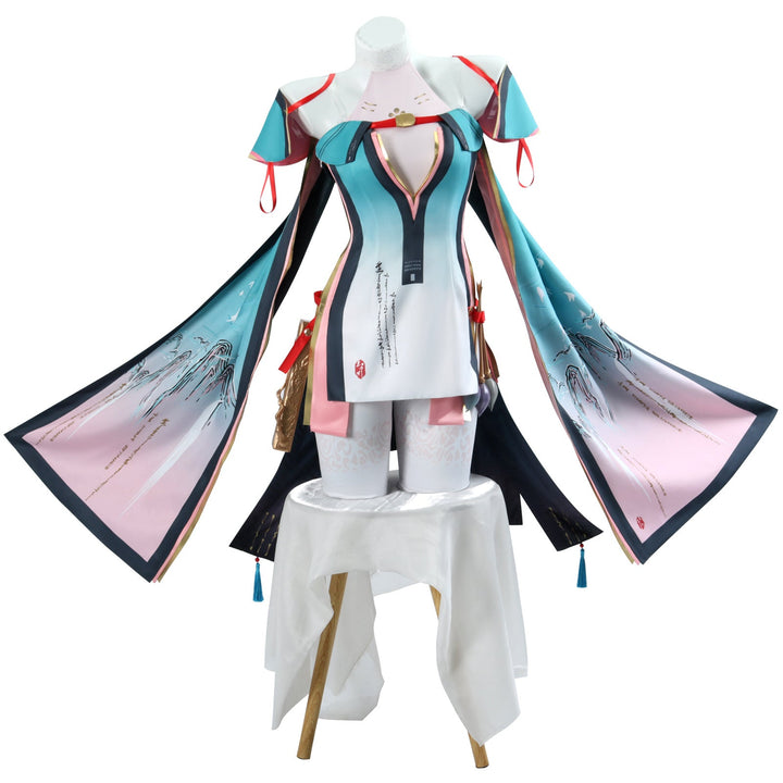Game Wuthering Waves Zhezhi Full Set Outfit Cosplay Costumes