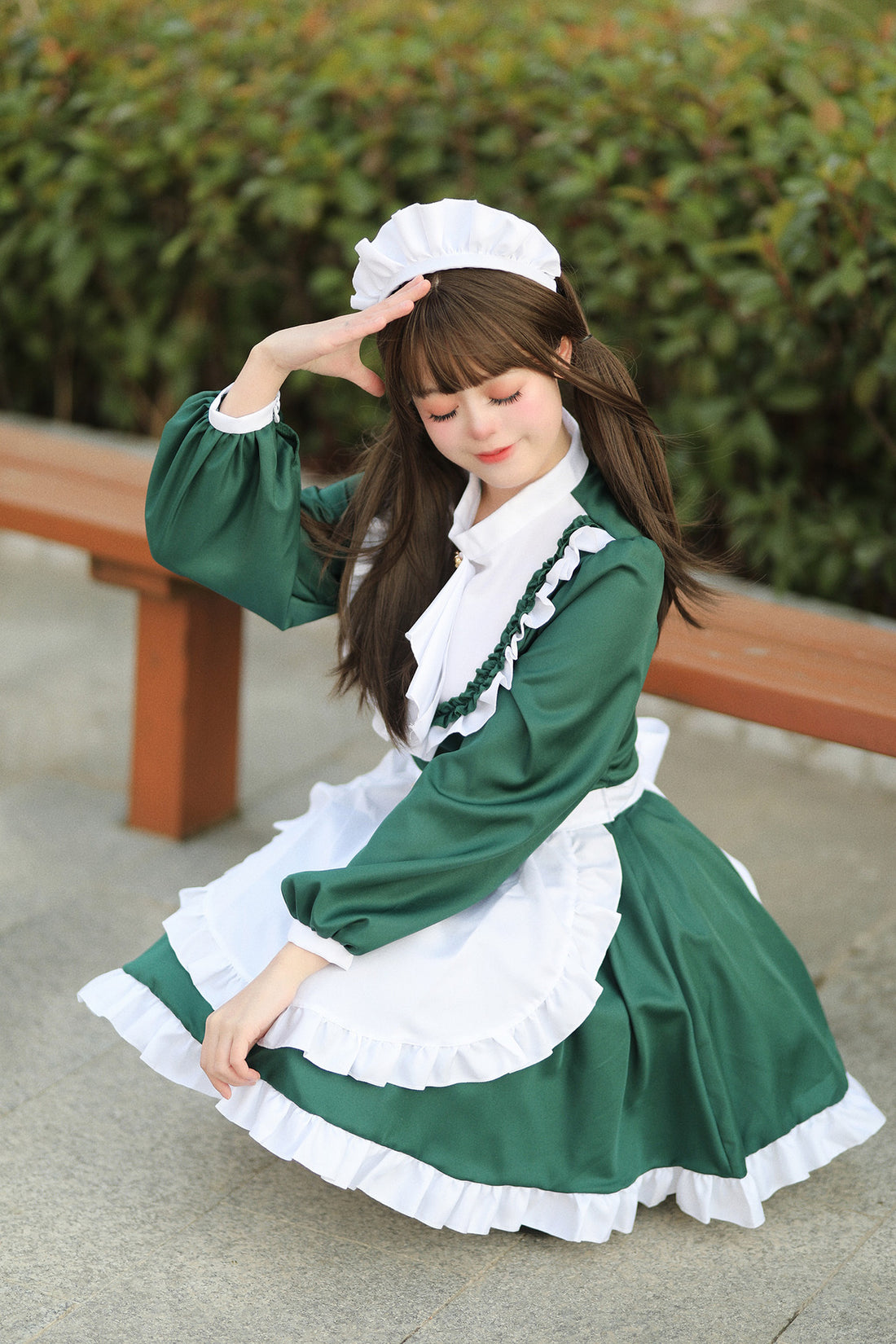 Luxury British Long Sleeves Maid Outfit Plus Cosplay Costume