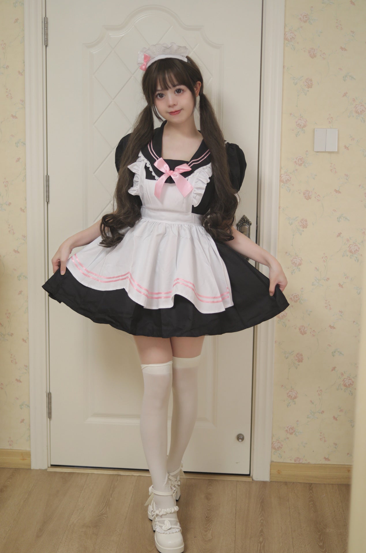 High School JK Uniform Sailor Collar Maid Outfit Cosplay Costume