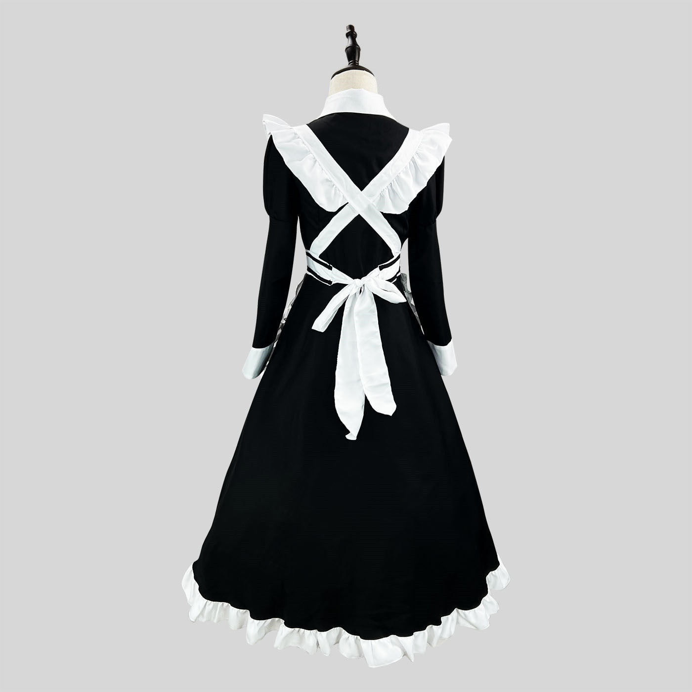 Classical Black White Long Maid Outfit Plus Dress Cosplay Costume