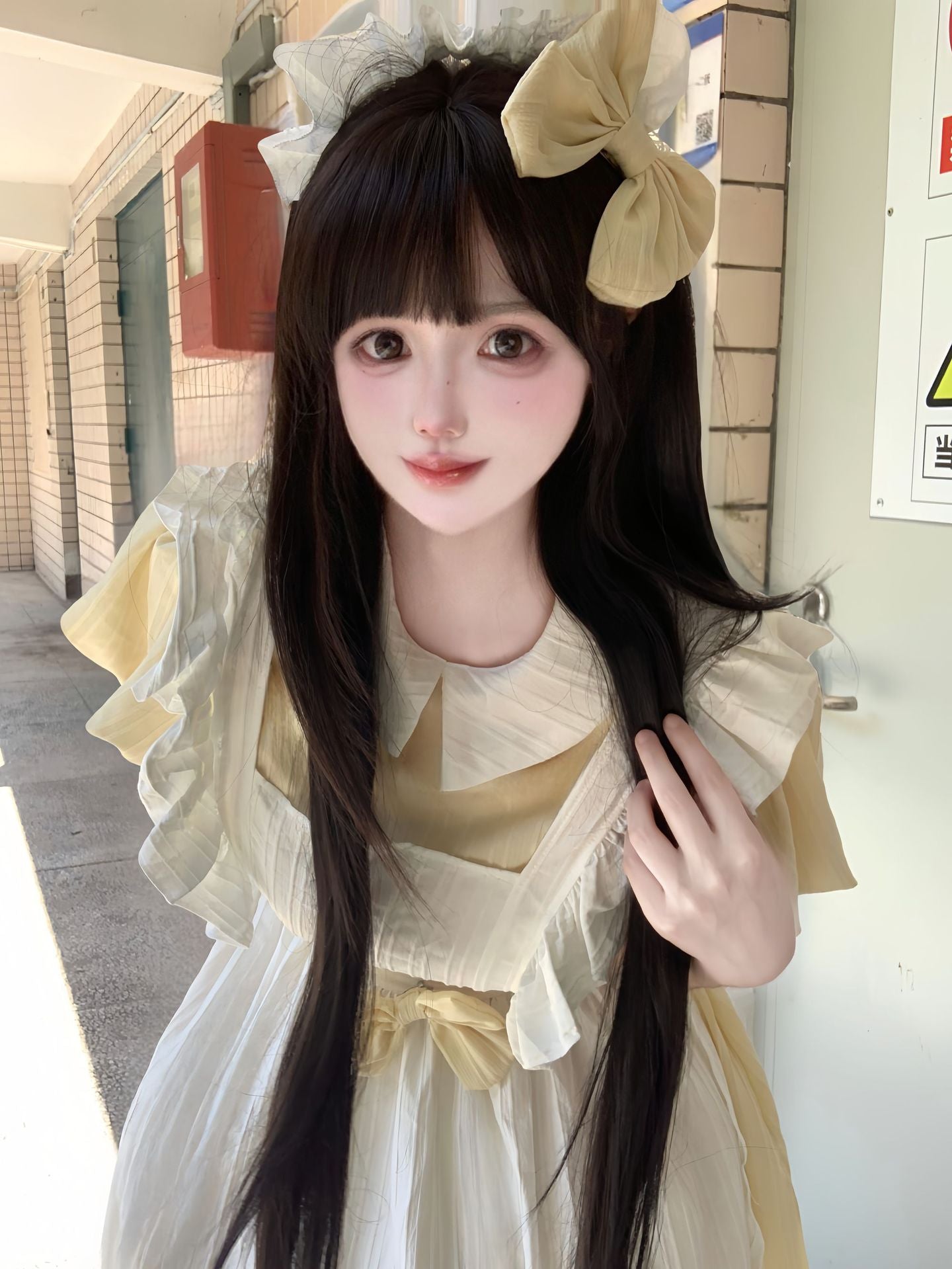 Classic Maid Outfit Long Dress Plus Size Crossdress Cosplay Costume