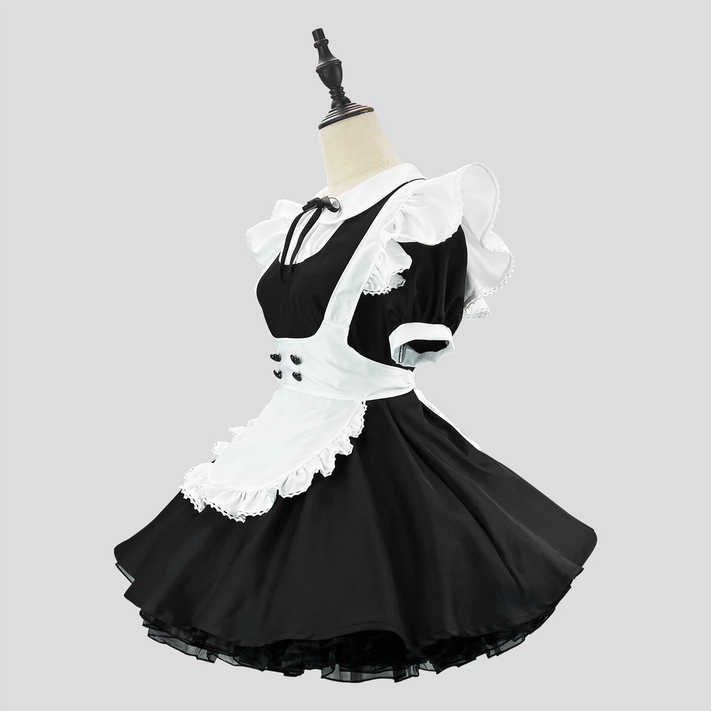 Cute Girl Lolita Dress Short Maid Outfit Apron Cosplay Costume