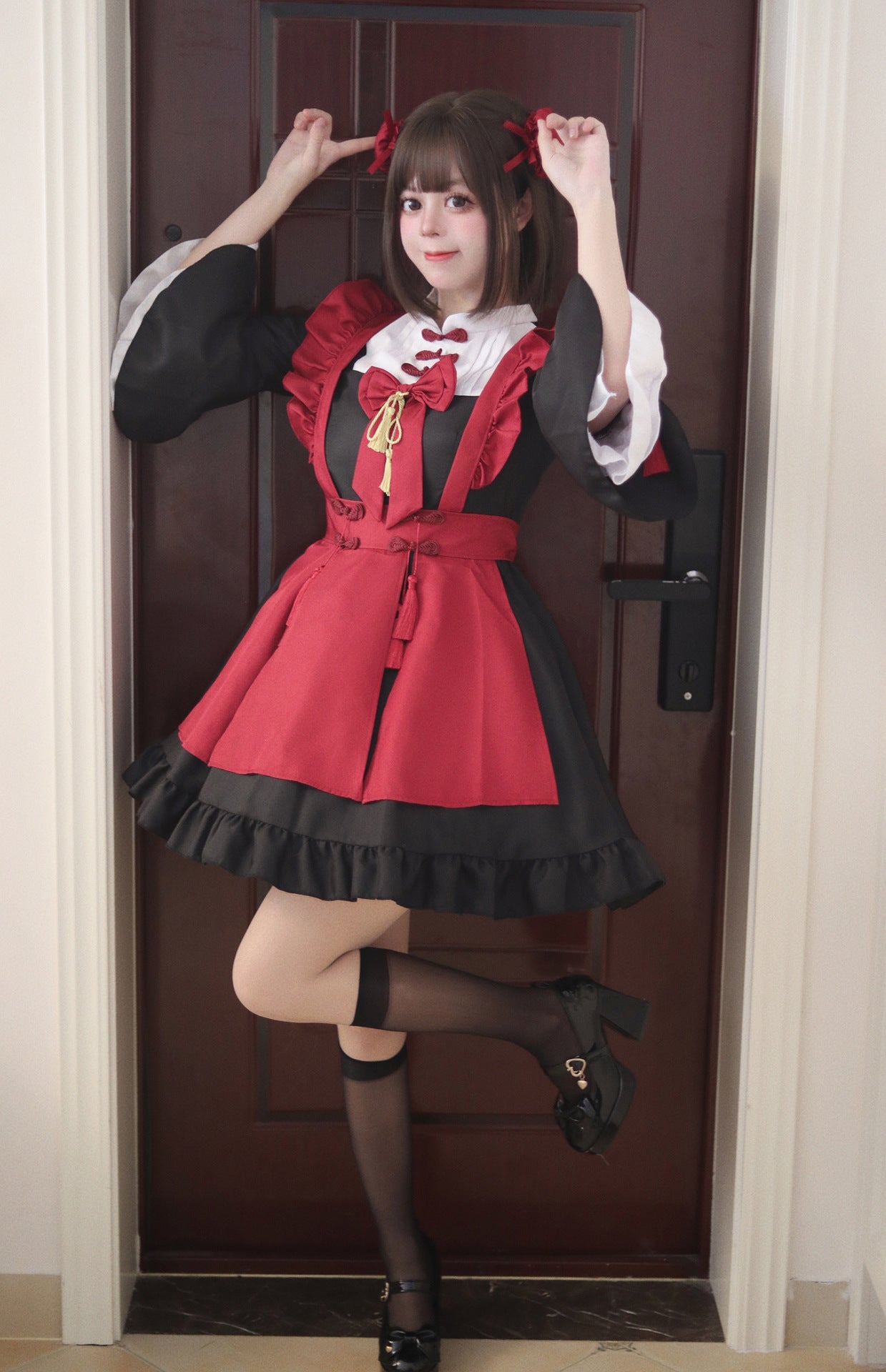 Chinese New Year Spring Festival Maid Outfit Plus Cosplay Costume