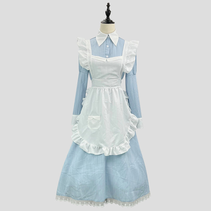 Traditional Britain Long Maid Outfit Plus Dress Cosplay Costume