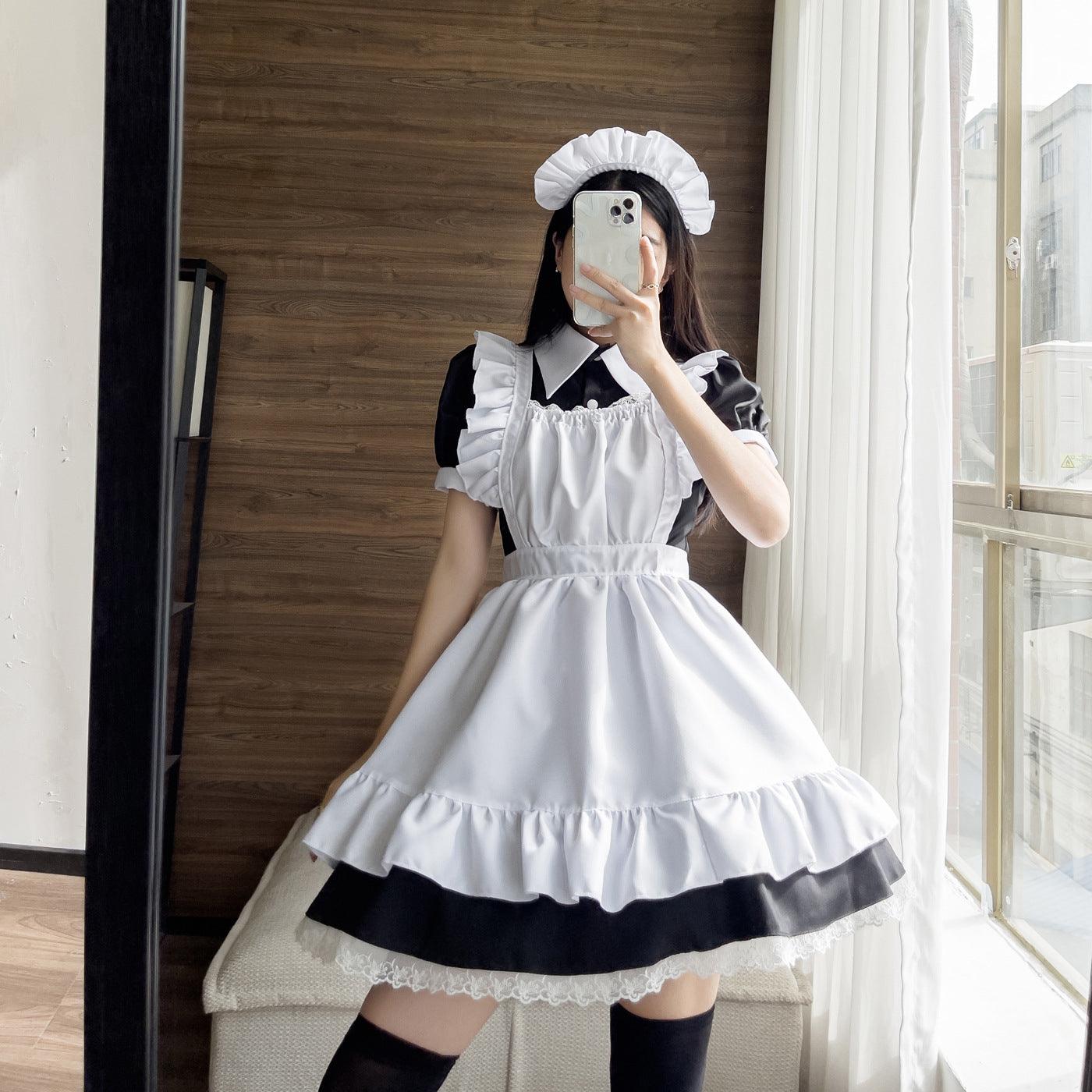 Coffee Waitress Plus Size Maid Outfit Dress Fancy Cosplay Costume