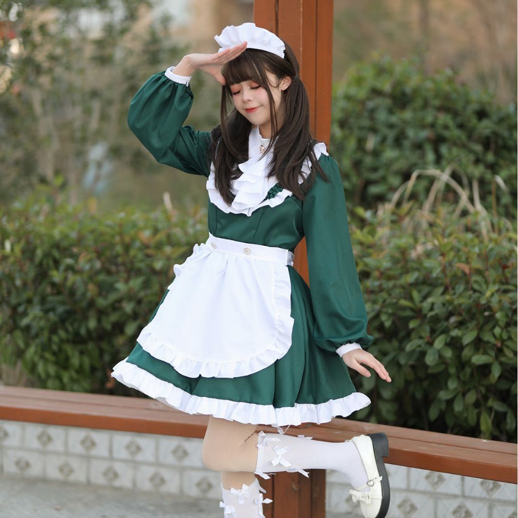 Luxury British Long Sleeves Maid Outfit Plus Cosplay Costume