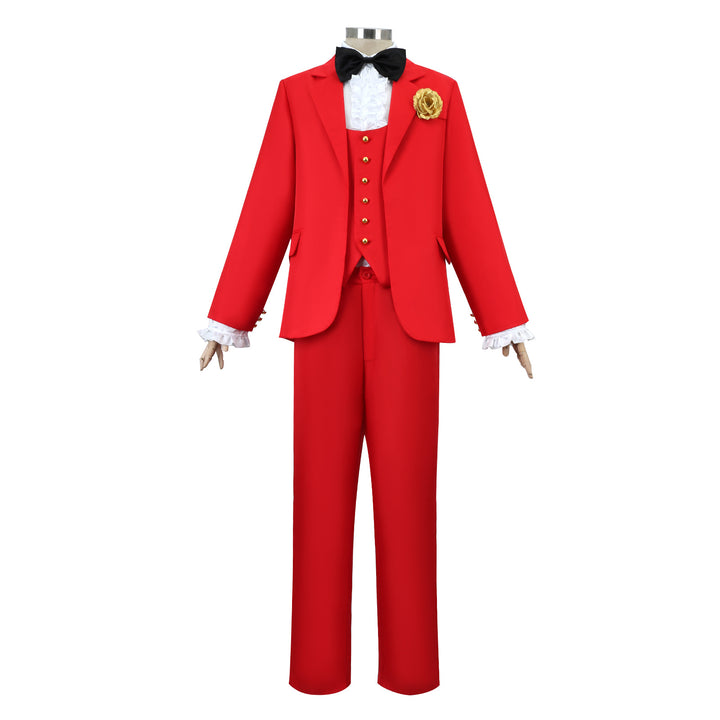 Beetle Juice Michael Keaton Red Suit Halloween Cosplay Costumes