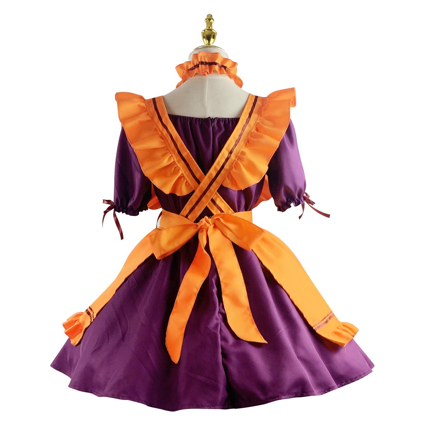 Halloween Orange Maid Outfit Dress Plus Fancy Cosplay Costume
