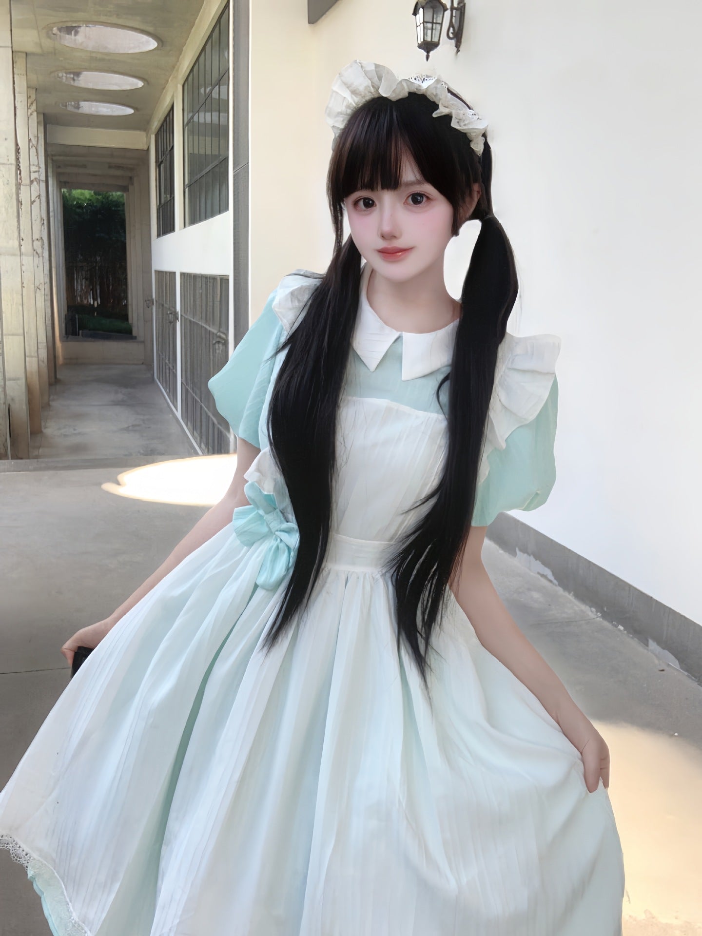 Classic Maid Outfit Long Dress Plus Size Crossdress Cosplay Costume