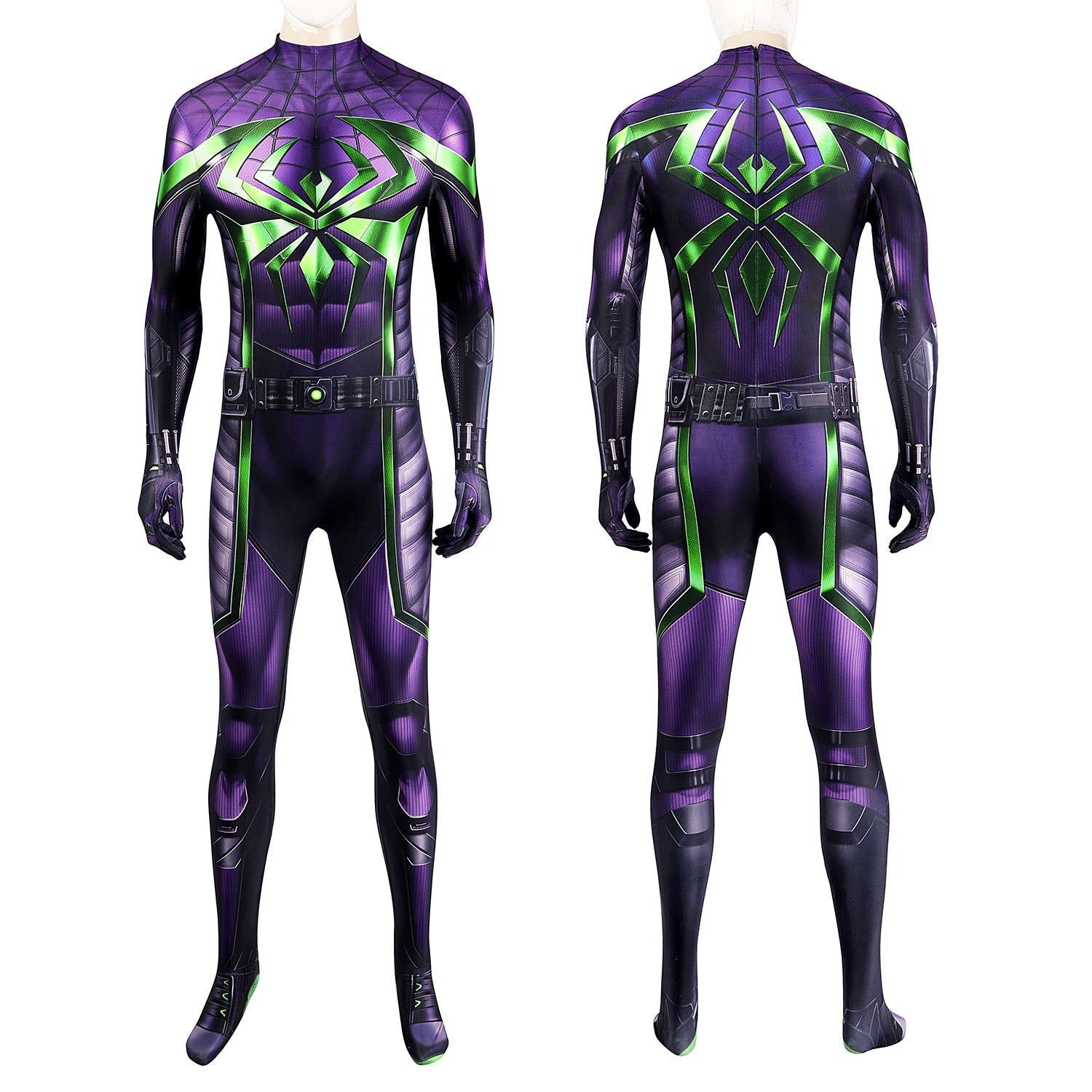 Marvel's Spider-Man Miles Morales Purple Reign Suit Male Jumpsuit Costumes