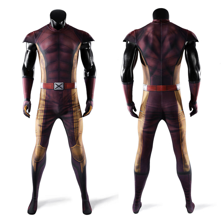 Deadpool 3 Deadpool & Friend Wolverine Brown Jumpsuit Costumes