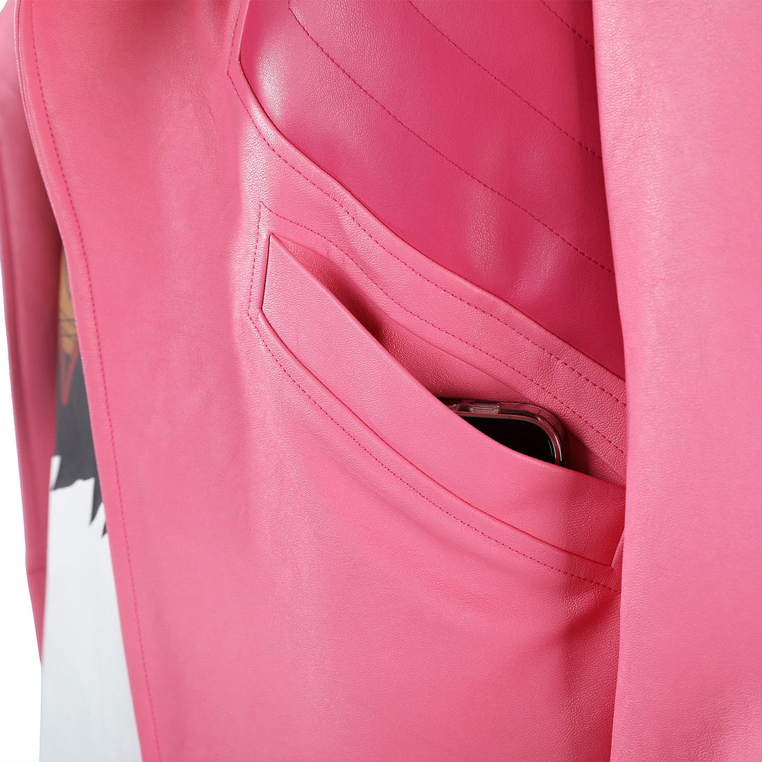 Minecraft Trash Man Garrett Pink Leather Jacket Cosplay Costumes