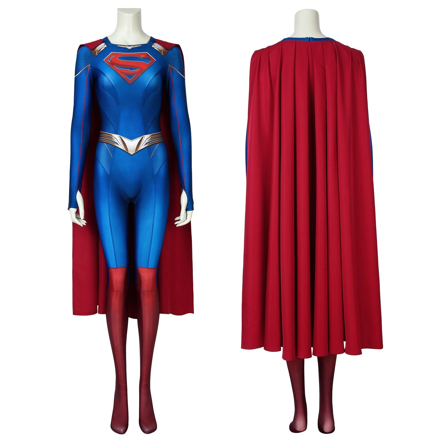 Supergirl Season 5 Kara Zor-el Zentai Jumpsuit Cosplay Costumes