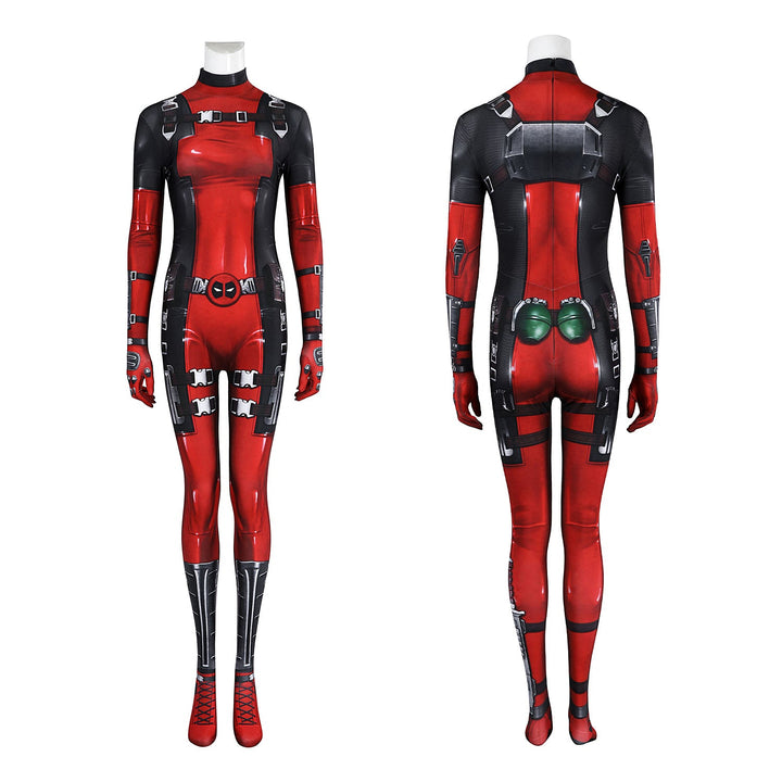 Marvel Deadpool Lady Wade Wilson Suit Jumpsuit Cosplay Costumes