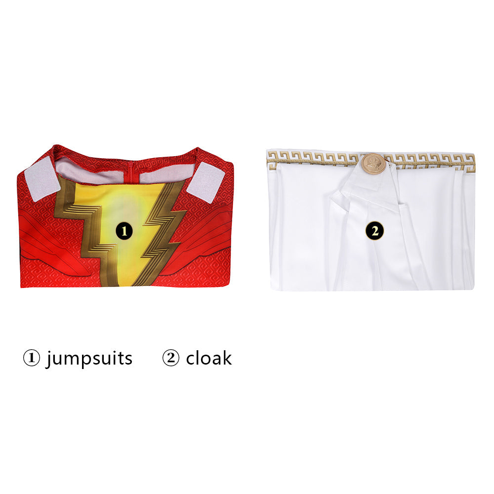 Shazam! Fury of the Gods Billy Batson Male Jumpsuit Cosplay Costumes