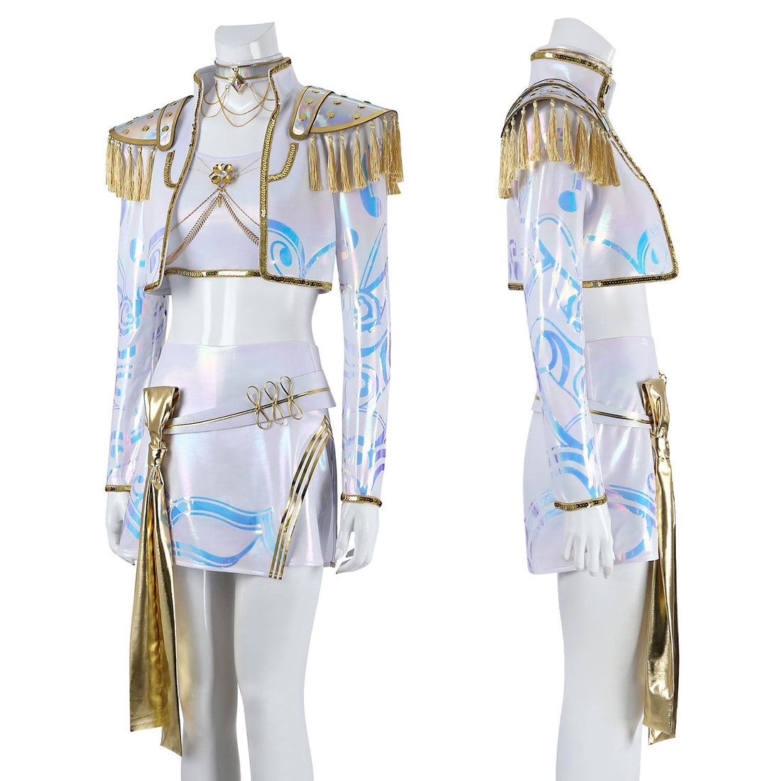 KPop Demon Hunters Mira White Stage Outfit Cosplay Costumes