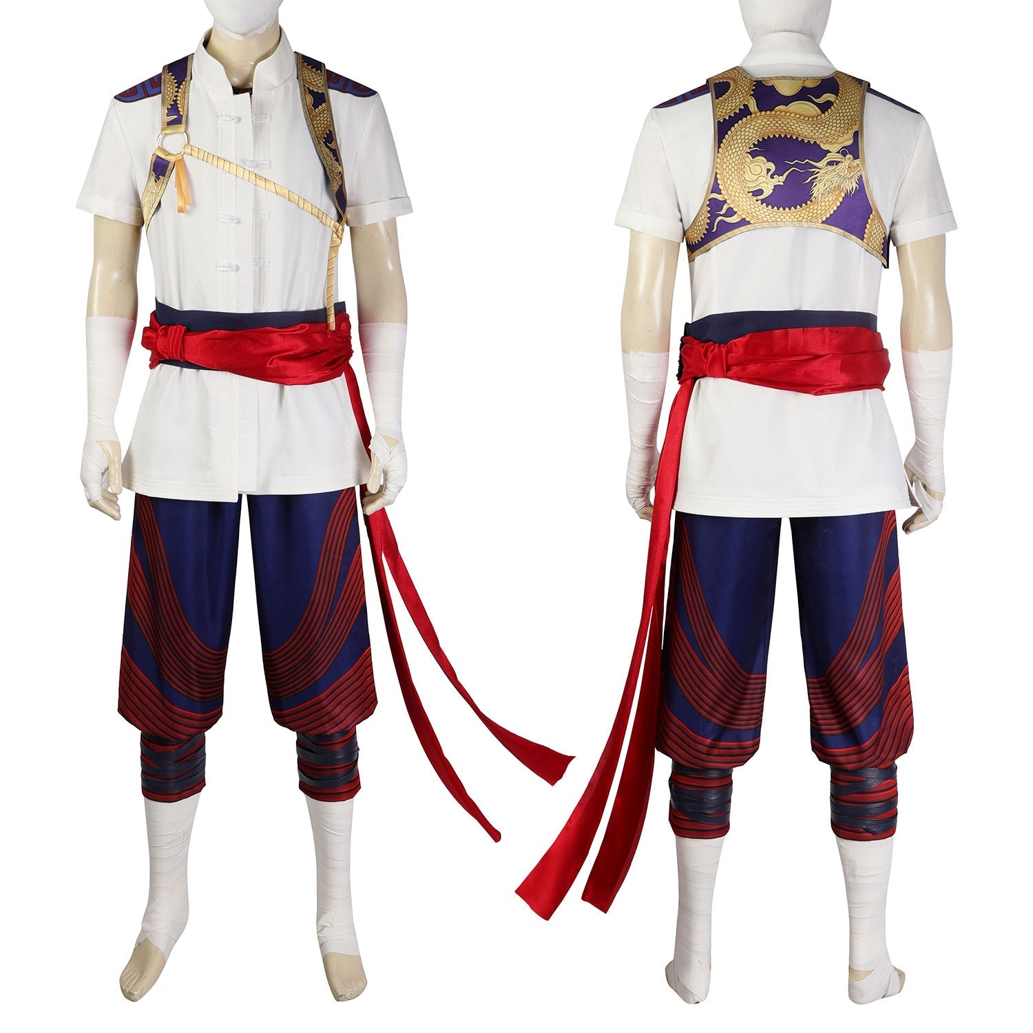 Mortal Kombat 1 MK1 Liu Kang Male Fullset Cosplay Costumes