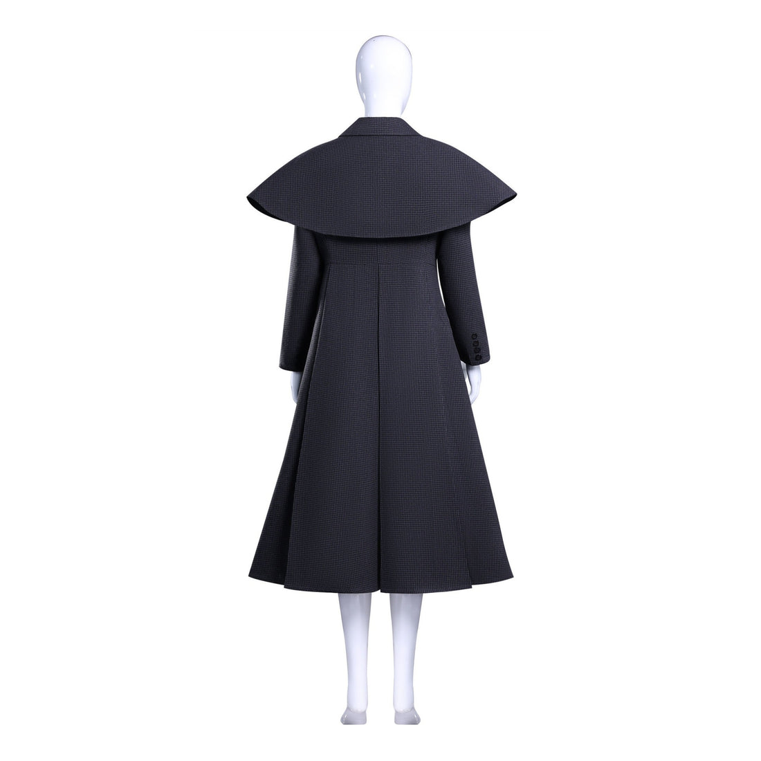 Wednesday 2 Addams Adult and Kids Black Wool Coat Cosplay Costumes