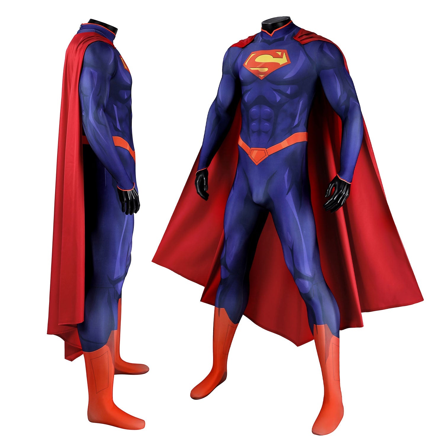The New 52 Superman Clark Kent Male Jumpsuit Cosplay Costumes