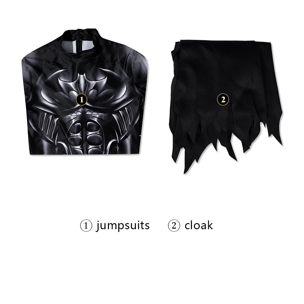 Batman Forever Bruce Thomas Wayne Jumpsuit with Cloak Cosplay Costumes