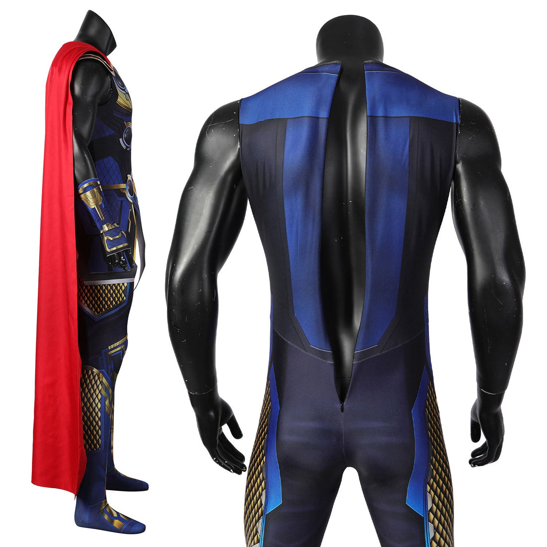 Thor 4 Love and Thunder Male Sleeveless Jumpsuit with Cloak Costumes