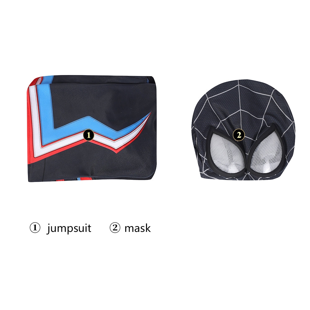 Spider-Man Miles Morales 2099 Suit Male Hoodie Jumpsuit Costumes