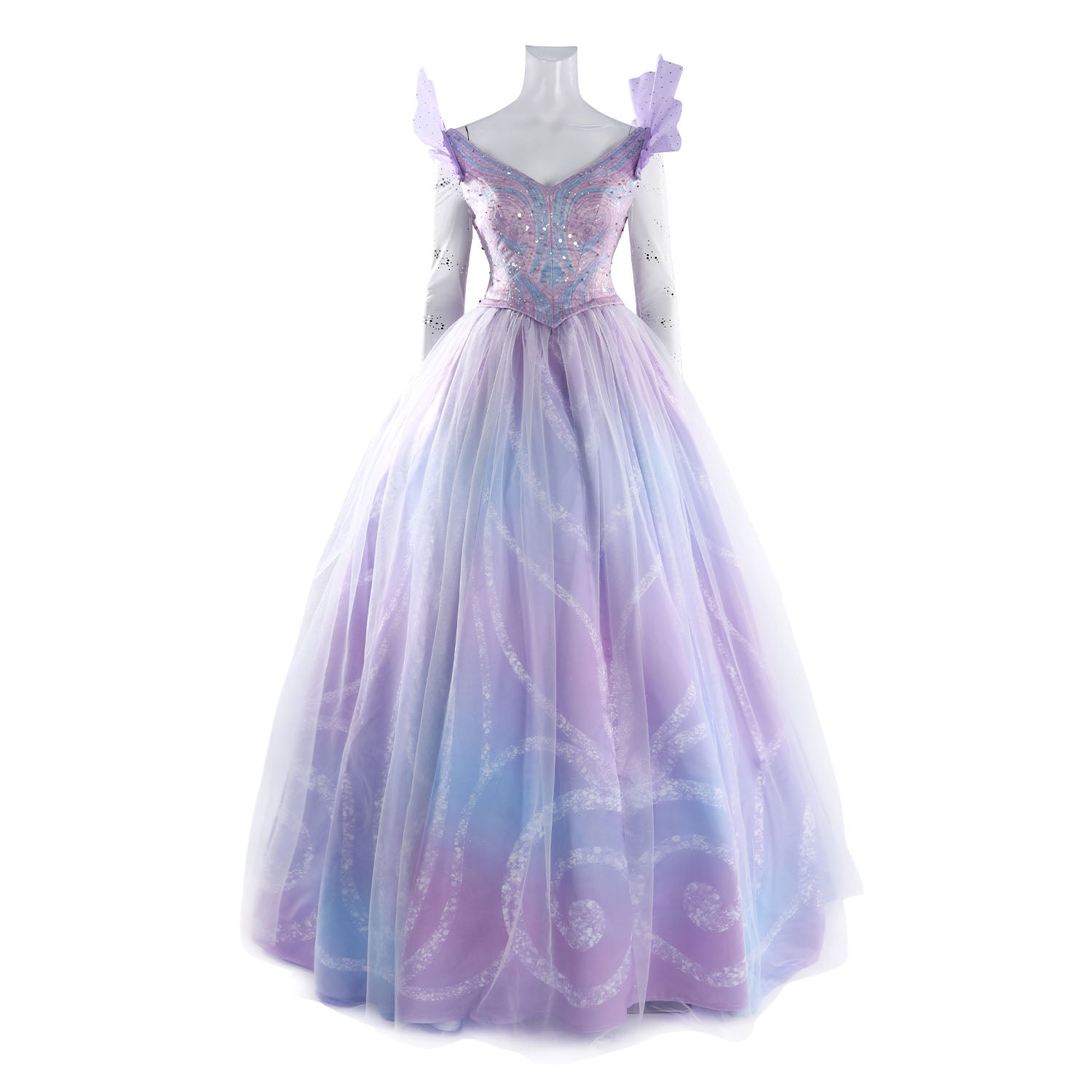 Wicked: For Good Part Two Galinda Dress with Crown Cosplay Costumes
