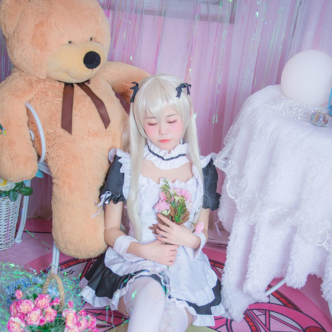 Yosuga No Sora Kasugano Sora Maid Outfit Fancy Cosplay Costume