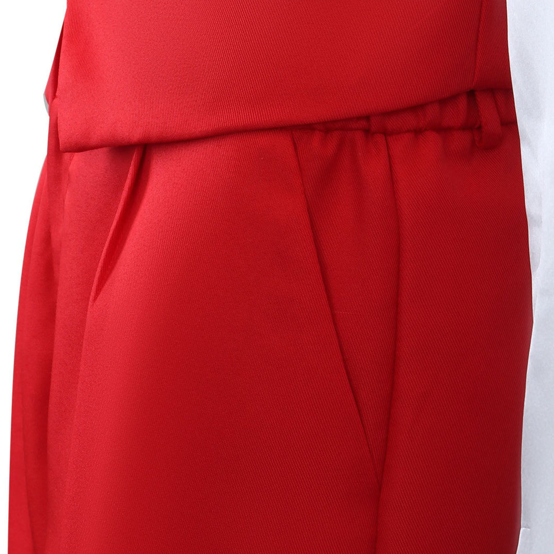 Beetle Juice Michael Keaton Red Suit Halloween Cosplay Costumes