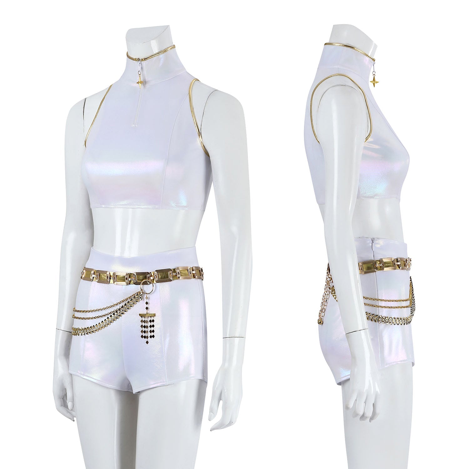 KPop Demon Hunters Rumi White Stage Outfit Cosplay Costumes