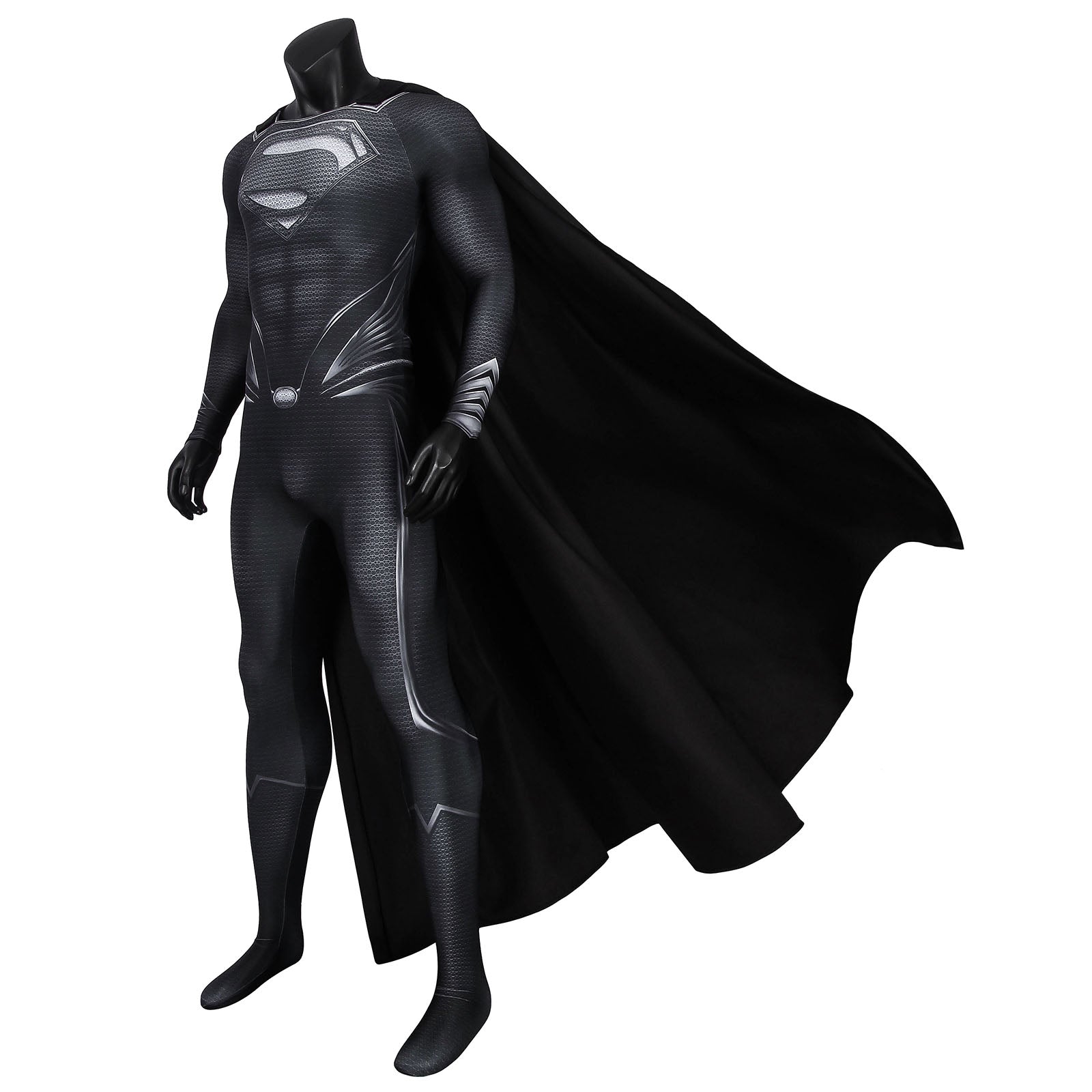Justice League Clark Kent Superman Male Black Jumpsuit Cosplay Costumes