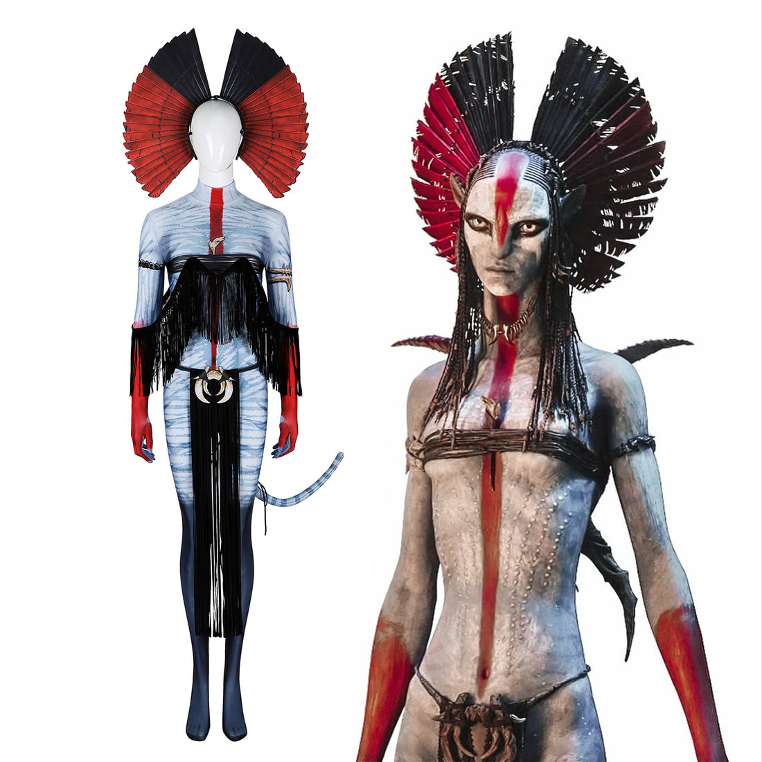 Avatar 3: Fire and Ash Varang Female Jumpsuit Cosplay Costumes