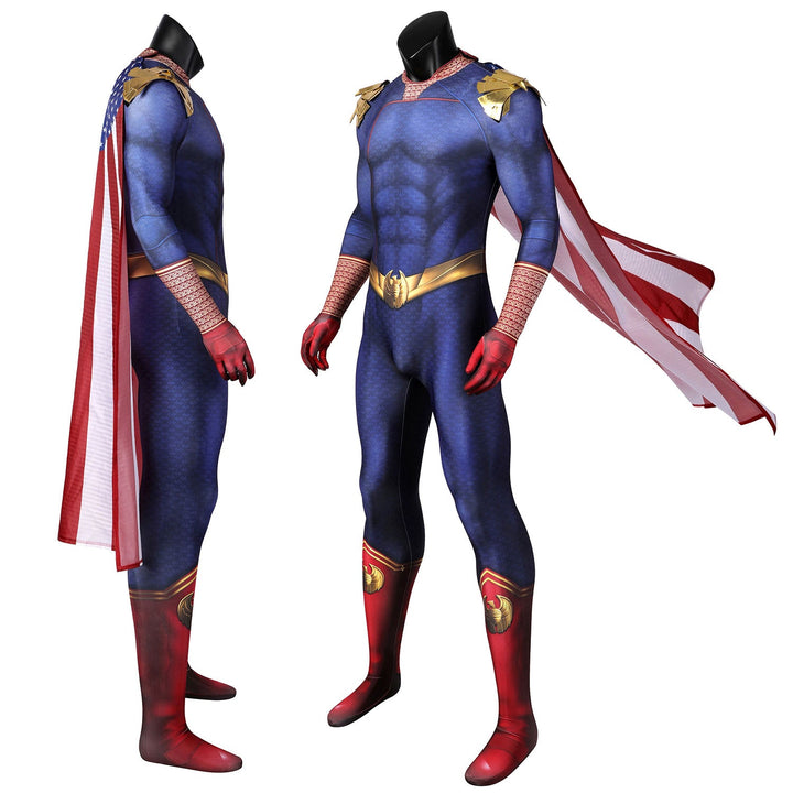 The Boys Season 3 Homelander Male Jumpsuit with Cloak Costumes