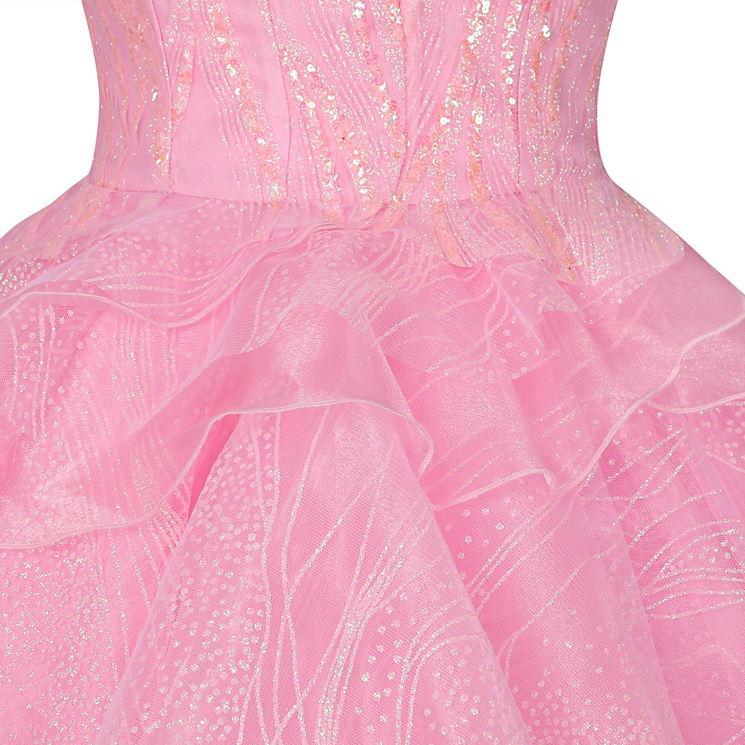 Wicked Part One Galinda Female Dress with Crown Cosplay Costumes