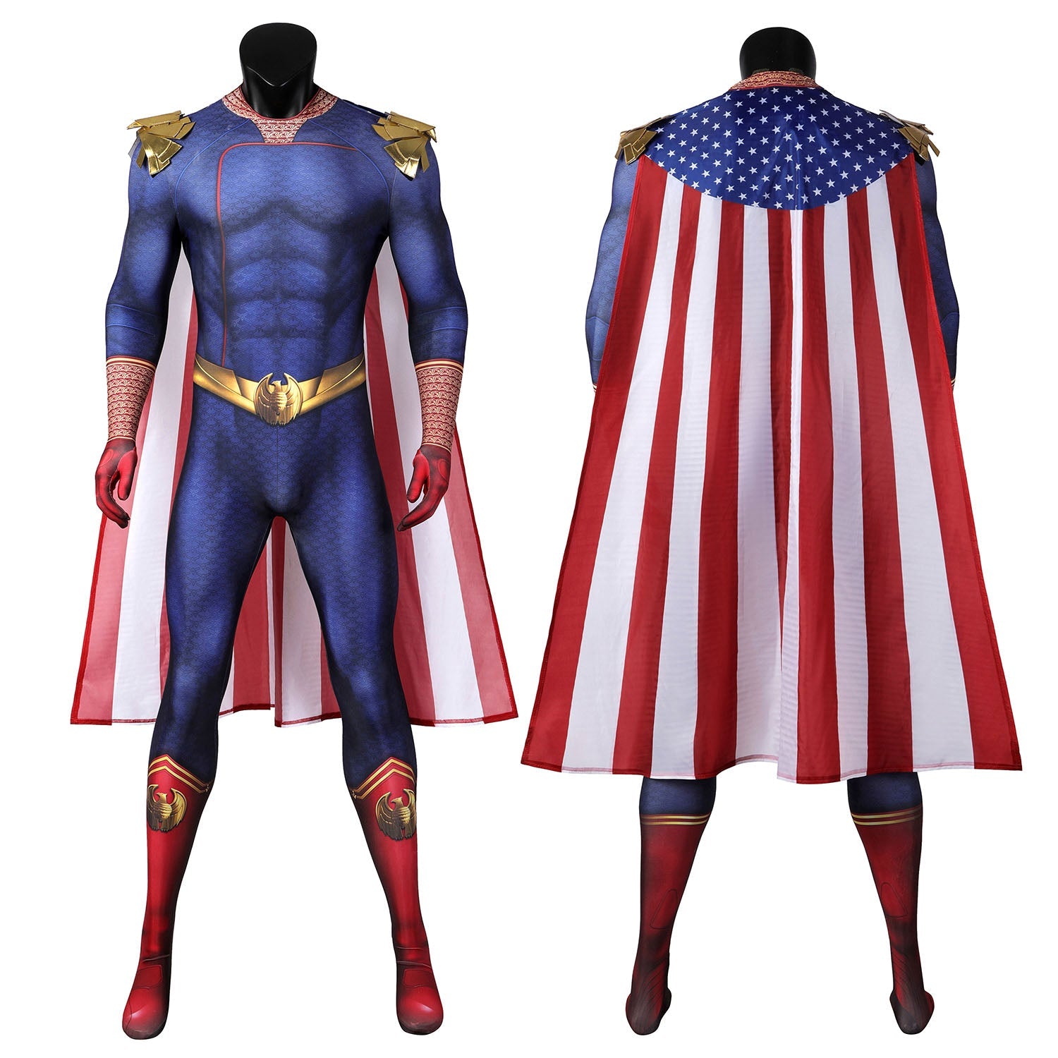 The Boys Season 3 Homelander Male Jumpsuit with Cloak Costumes