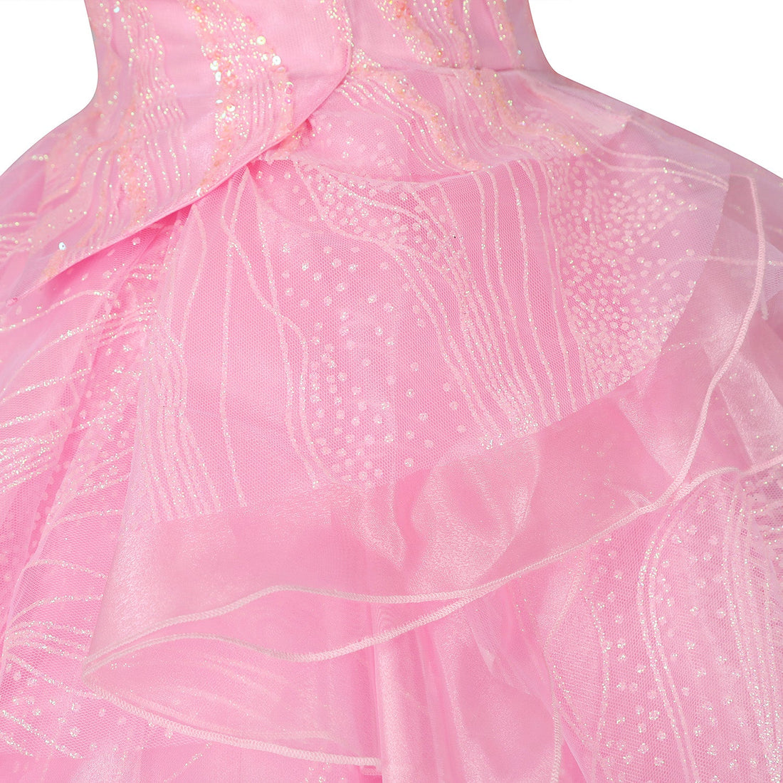 Wicked Part One Galinda Female Dress with Crown Cosplay Costumes