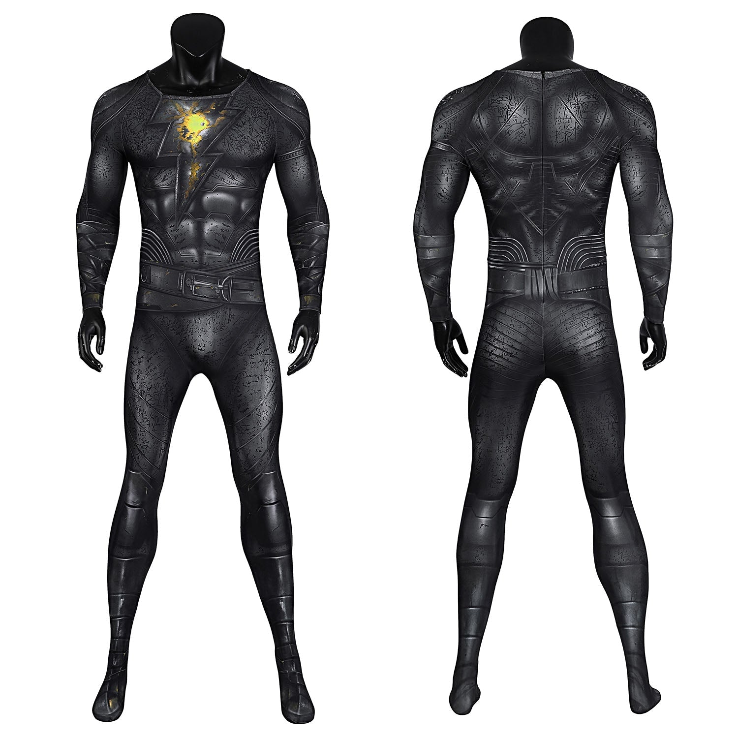 Comics Black Adam Male Jumpsuit with Hooded Cloak Costumes