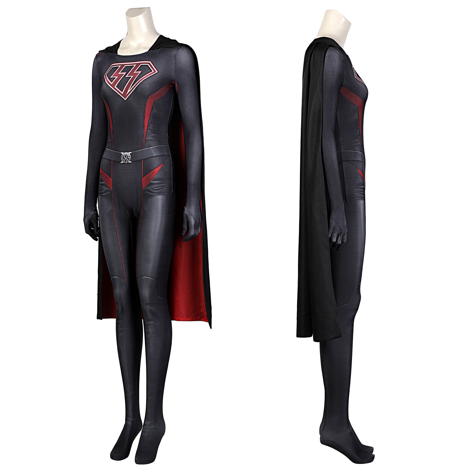 Overgirl Kara Zor-El Danvers Female Jumpsuit with Cloak Costumes