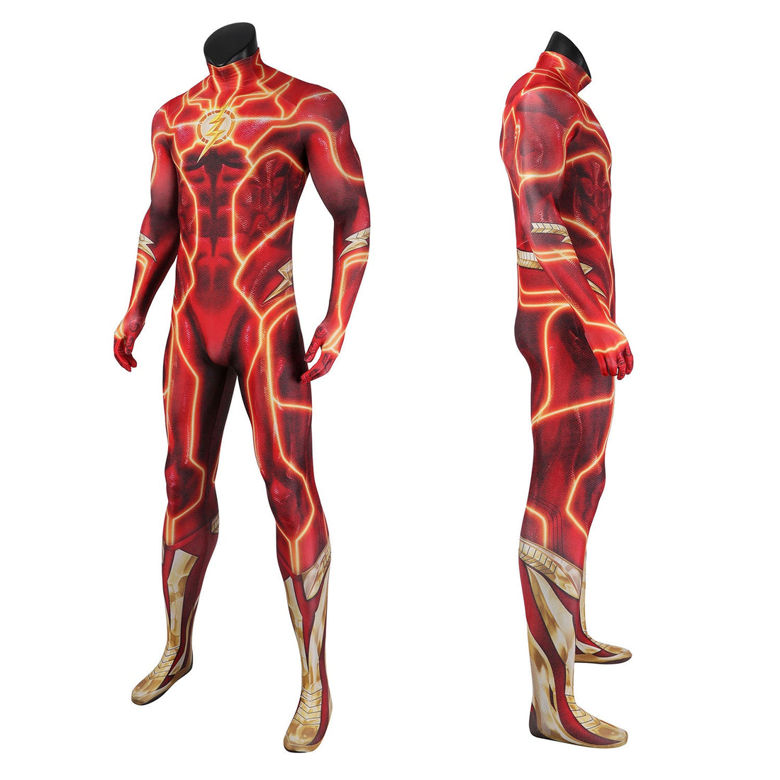 Flashpoint The Flash Barry Allen Jumpsuit with Mask Cosplay Costumes