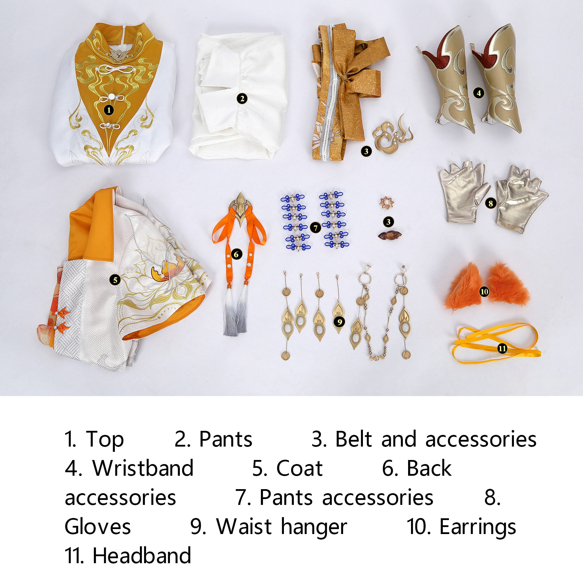 Naraka: Bladepoint Lyam Liu Homer Cat Skin Top Cosplay Costumes