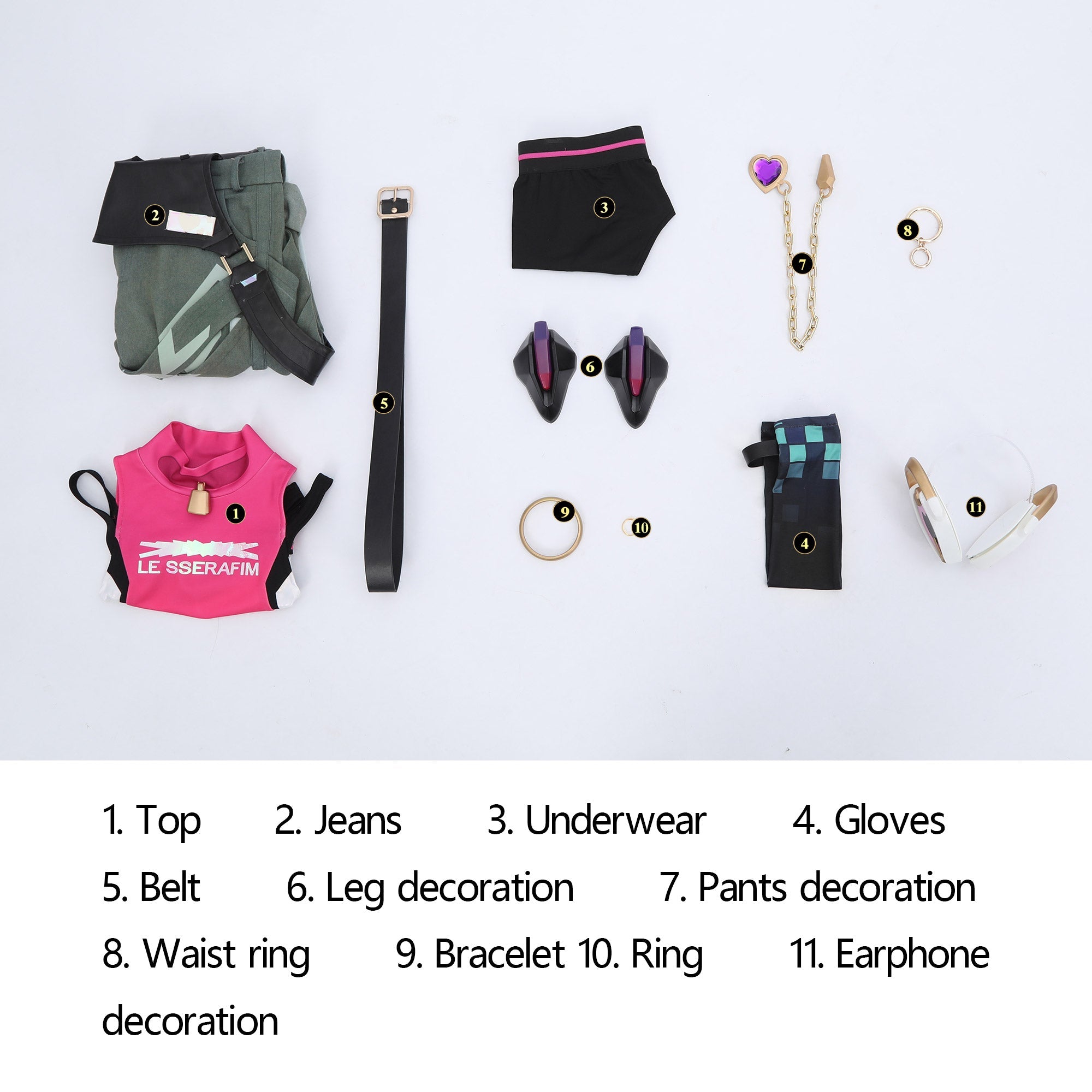 Overwatch 2 Juno X LE SSERAFIM FEARLESS Female Cosplay Costumes