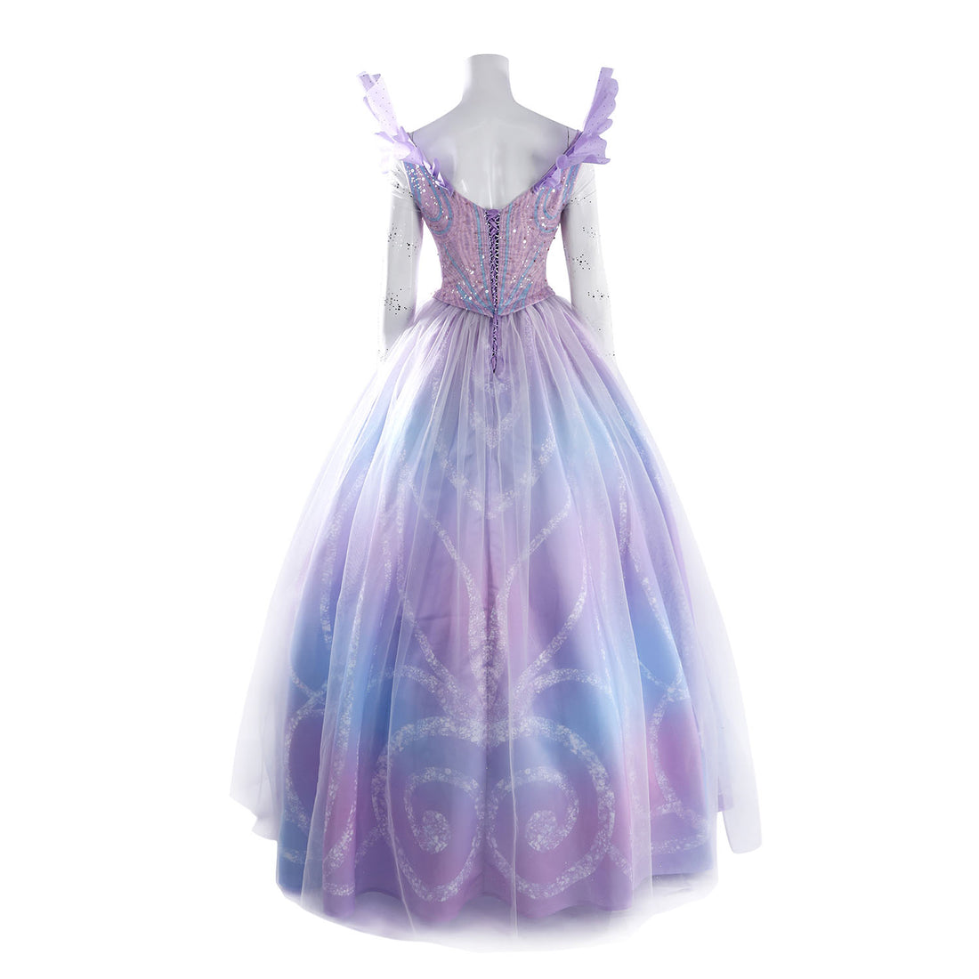 Wicked: For Good Part Two Galinda Dress with Crown Cosplay Costumes