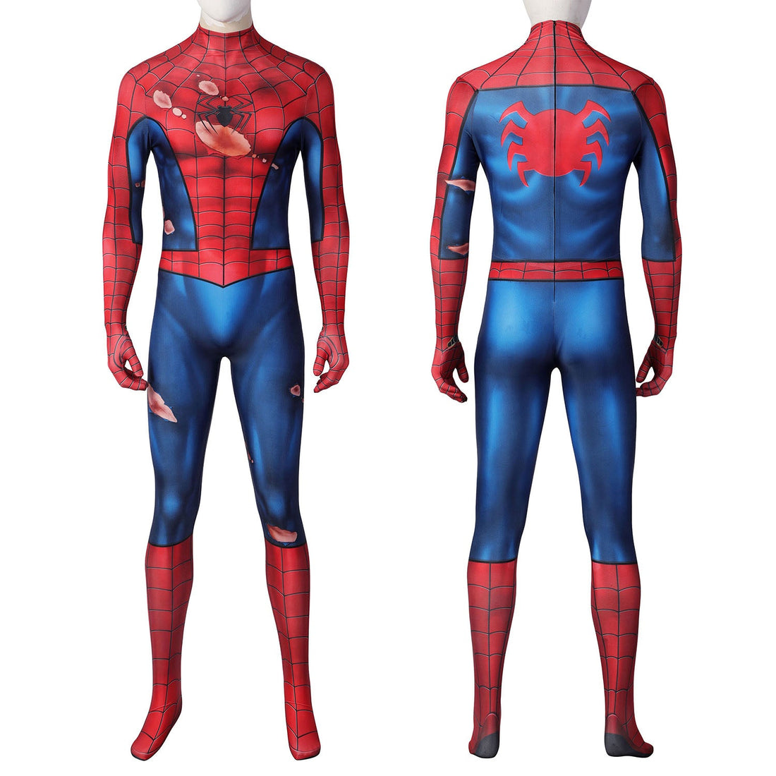 Marvel's Spider-Man PS5 Classic Suit Damaged Male Jumpsuit Costumes