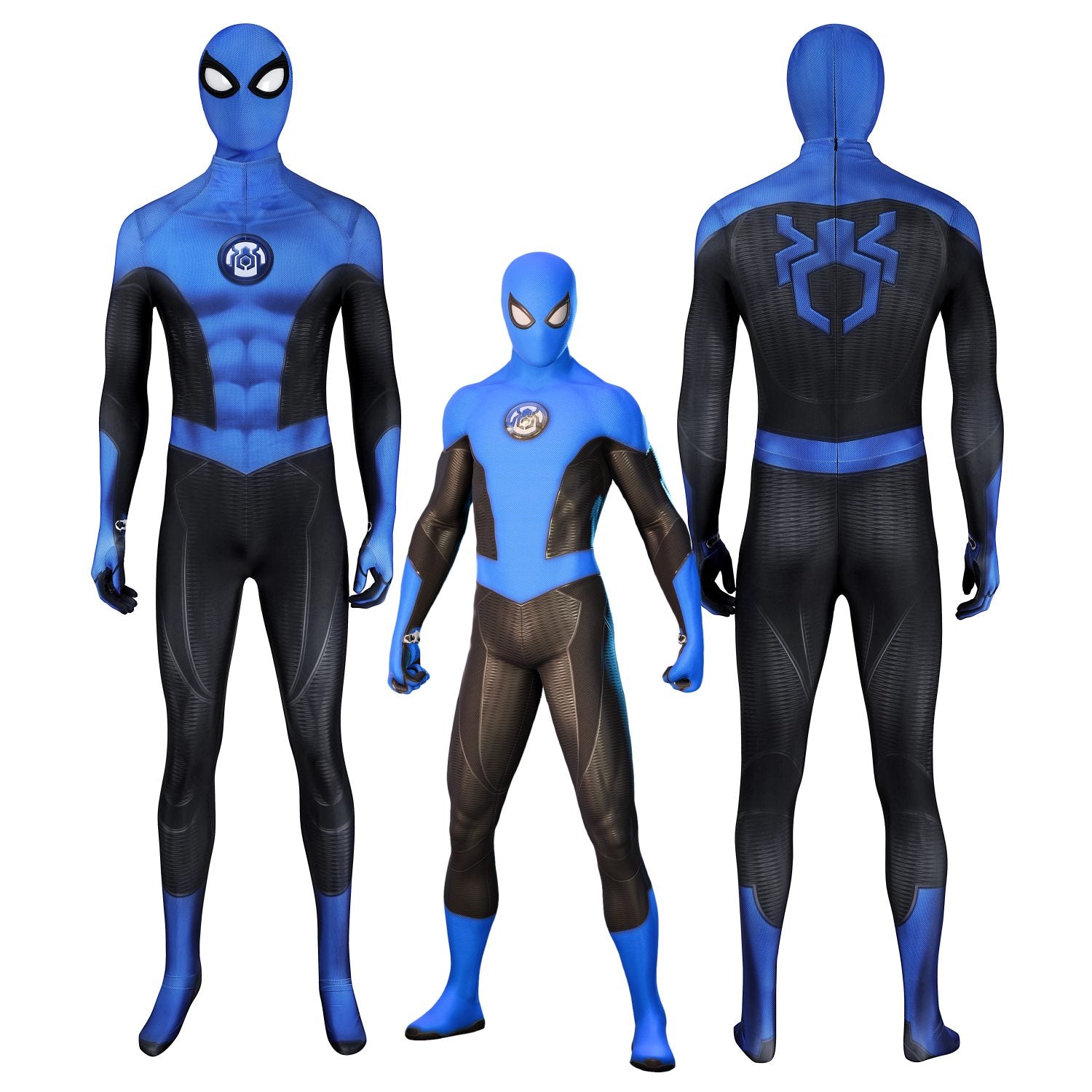 Marvel's Spider-Man 2 New Blue Suit Male Jumpsuit Cosplay Costumes